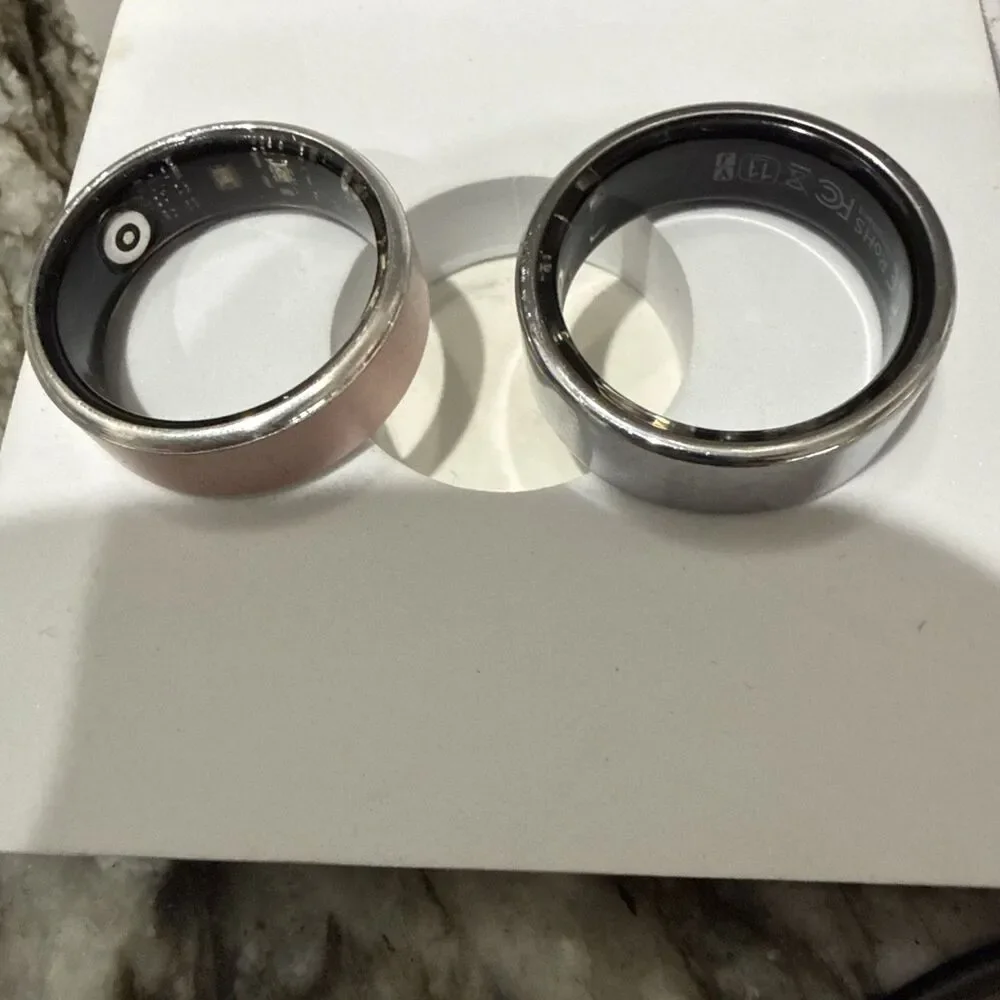 Lot of 2 Smart Rings Please Read Description Sz 11~1 Pink & 1 Silver